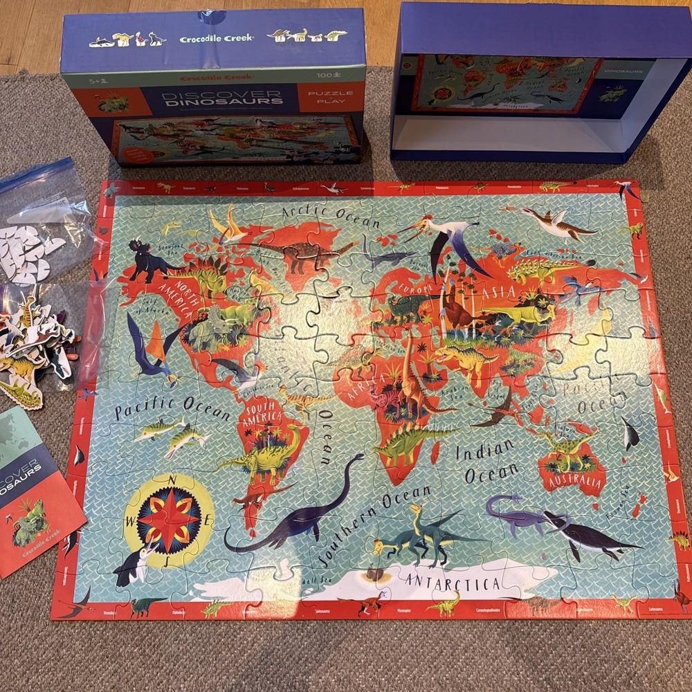 Crocodile Creek‎ Discover Dinosaurs Puzzle 100 Pieces Puzzle And Play